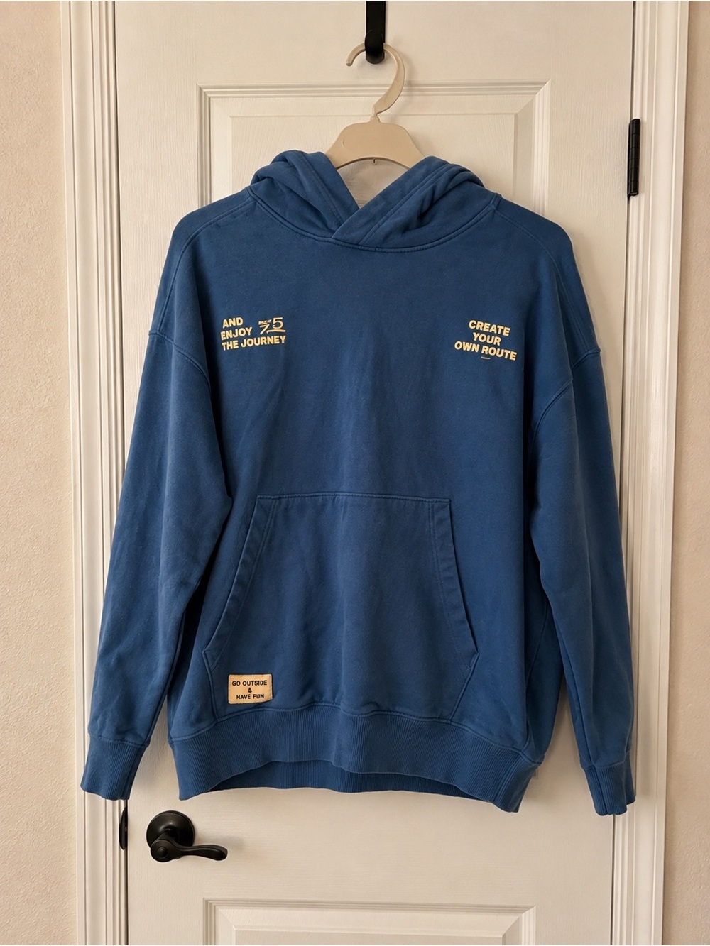 Zara Boys Blue Graphic Hoodie Treasure The Little Moments Sz 13-14 Teen 164cm